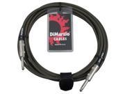 DiMarzio EP1710 Military Green Overbraided Instrument Cable 10 ft