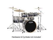 Pacific by DW PDP Concept Series 7 Piece Shell Set Silver to Black Sparkle Fade