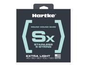 Hartke HSBSX540 Sx Premium Stainless Steel Bass Guitar 5 String Set Extra Light 40 120