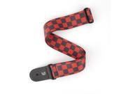 Planet Waves 2 Large Checkerboard Guitar Strap Black and Red