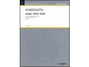Hal Leonard Hindemith Lieder 1933 1939 High Voice and Piano