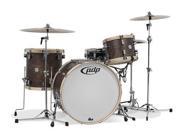 Pacific by DW 3 Piece Concept Maple Classic Shell Kit in Tobacco w Natural Hoops 24 Bass Drum