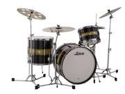 Ludwig 3 Piece Club Date Shell Pack w 22 Bass Drum Black Gold Duco
