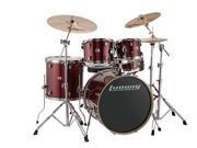 Ludwig 5 Piece Evolution Drum Set w 22 Bass Drum Red Sparkle