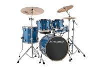 Ludwig 5 Piece Evolution Drum Set w 20 Bass Drum Blue Sparkle