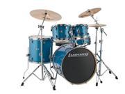 Ludwig 5 Piece Evolution Drum Set w 22 Bass Drum Blue Sparkle