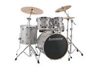 Ludwig 5 Piece Evolution Drum Set w 22 Bass Drum White Sparkle