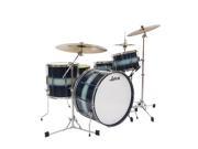 Ludwig 3 Piece Club Date Shell Pack w 24 Bass Drum Blue Silver Duco