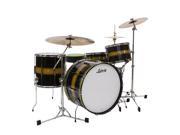 Ludwig 3 Piece Club Date Shell Pack w 24 Bass Drum Black Gold Duco