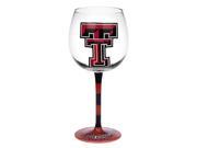 NCAA Texas Tech Red Raiders Wine Glass 12 oz