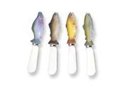 Salmon Resin Cheese Spreaders Set of 4
