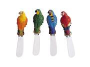 Parrots Resin Cheese Spreaders Set of 4