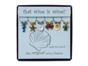 Walk the Beach Wine Charms Painted