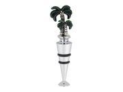 Zinc Palm Tree Bottle Stopper Painted