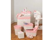 Creative Bath Products Inc 6 Piece Pink Nursery Storage Set White Pink See Description 37000 WH
