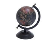 Elegant Metal Wood Globe with Contemporary Elegance