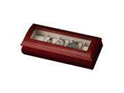 Mele Co. Mele Co. Emery Glass Top Wooden Watch Box in Cherry 00230S11M