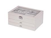 Mele Co. Mele Co. Alana Glass Top Locking Jewelry Box in Pearl Croco Faux Leather 0063410M