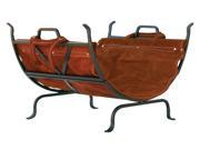 Uniflame Olde World Iron Log Holder With Suede Leather Carrier W 1189