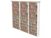 Venture Horizon Bookcase Media Tower Tall Triple White 76 H x 76 W x 9.5 D 2413 11WH