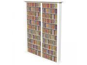 Venture Horizon Bookcase Multimedia Tower Tall Double White 76 H x 52 W x 9.5 D 2412 11WH