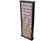 Venture Horizon Bookcase Media Tower Tall Single Black 76 H x 28 W x 9.5 D 2411 21BL