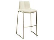 Pastel Furniture Daqo 30 Bar Stool in Stainless Steel Upholstered in Ivory QLDQ210221978