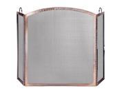 Uniflame 3 Panel Antique Copper Screen With Arched Center Panel S 1307