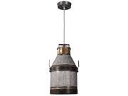 Kenroy Home Cudahy Pendant Galvanized Iron with Bronze Accents 93046GI