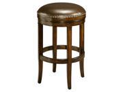Pastel Furniture Naples Bay 30 Backless Bar Stool Distressed Cherry with Leather Ridge QLNB215250985