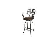 Pastel Furniture Magnolia Swivel Bar Stool with Arms Autumn Rust with Florentine Coffee QLMA217239649