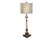 Woodland Import Metal Buffet Lamp with Beige Colored Shade 97316
