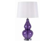Kenroy Home McCauley Table Lamp Violet Glass 32326VIO
