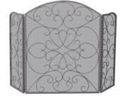Uniflame 3 Fold Bronze Screen With Ornate Design S 1600