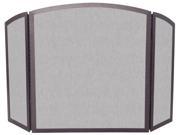 Uniflame 3 Fold Bronze Wrought Iron Screen W Continuous Arch S 1658