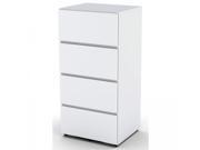 Nexera Blvd Storage Module with 3 Drawers White 36.75 H x 18 W x 15.5 D 220303