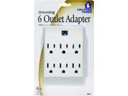 Helping Hand Adapter 6 Outlet Wht 1065 4077