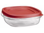Rubbermaid 3 Cup Square Chili Red Easy Find Container 1777086