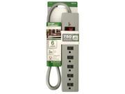 6 Outlet Surge Protector With 3 Cord 750 Joules Of Protection Woods 414528801