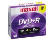 Dvd R Discs 4.7Gb 16X W Jewel Cases Silver 5 Pack