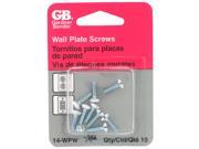 Wall Plate Screws White 10Pack 14 Wpw GB Gardner Bender Misc. Electrical 14 WPW