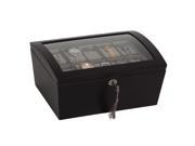 Mele Co. Mele Co. Royce Locking Glass Top Wooden Watch Box in Java 00688S12