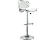 Saddleback Bar Stool in White