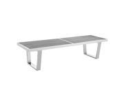 Sauna 5 Stainless Steel Bench in Silver