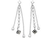 Plutus Brands 925 Sterling Silver Rhodium Finish Brilliant Fashion Prong Earrings e6343