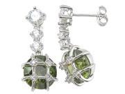 Plutus Brands 925 Sterling Silver Rhodium Finish Brilliant Antique Style Prong Earrings e6445