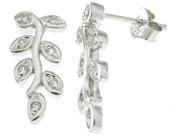 Plutus Brands 925 Sterling Silver Platinum Finish Fashion Earrings e5545