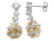 Plutus Brands 925 Sterling Silver Rhodium Finish Brilliant Fashion Prong Earrings e6348