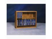 Cdracks Solid Oak Dowel Cabinet for CD s Capacity 84 CD s Honey Oak Finish