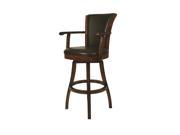 Pastel Furniture Glenwood 30 Swivel Bar Stool with Arms in Ruset Cordivan with Black Leather QLGL217249867